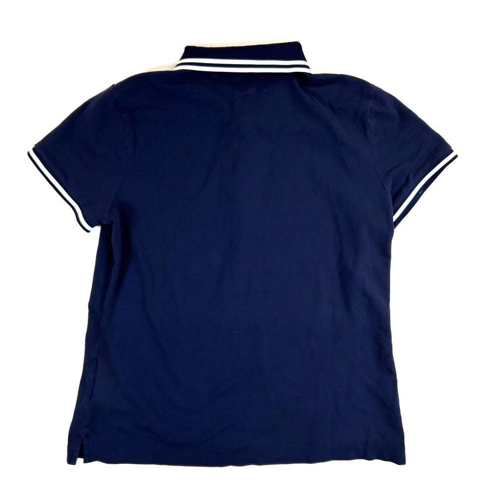 Polo Ralph Lauren Wimbledon Tennis Polo Shirt Navy Blue Womens Large Pony Logo - Picture 4 of 8